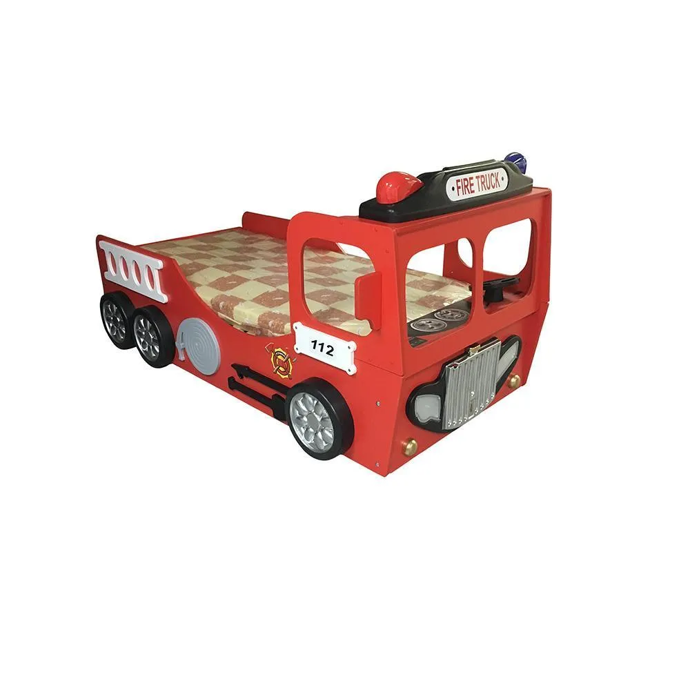 Maxima House Toddler Fire Truck Bed – Red | Fun & Durable Kids' Bed