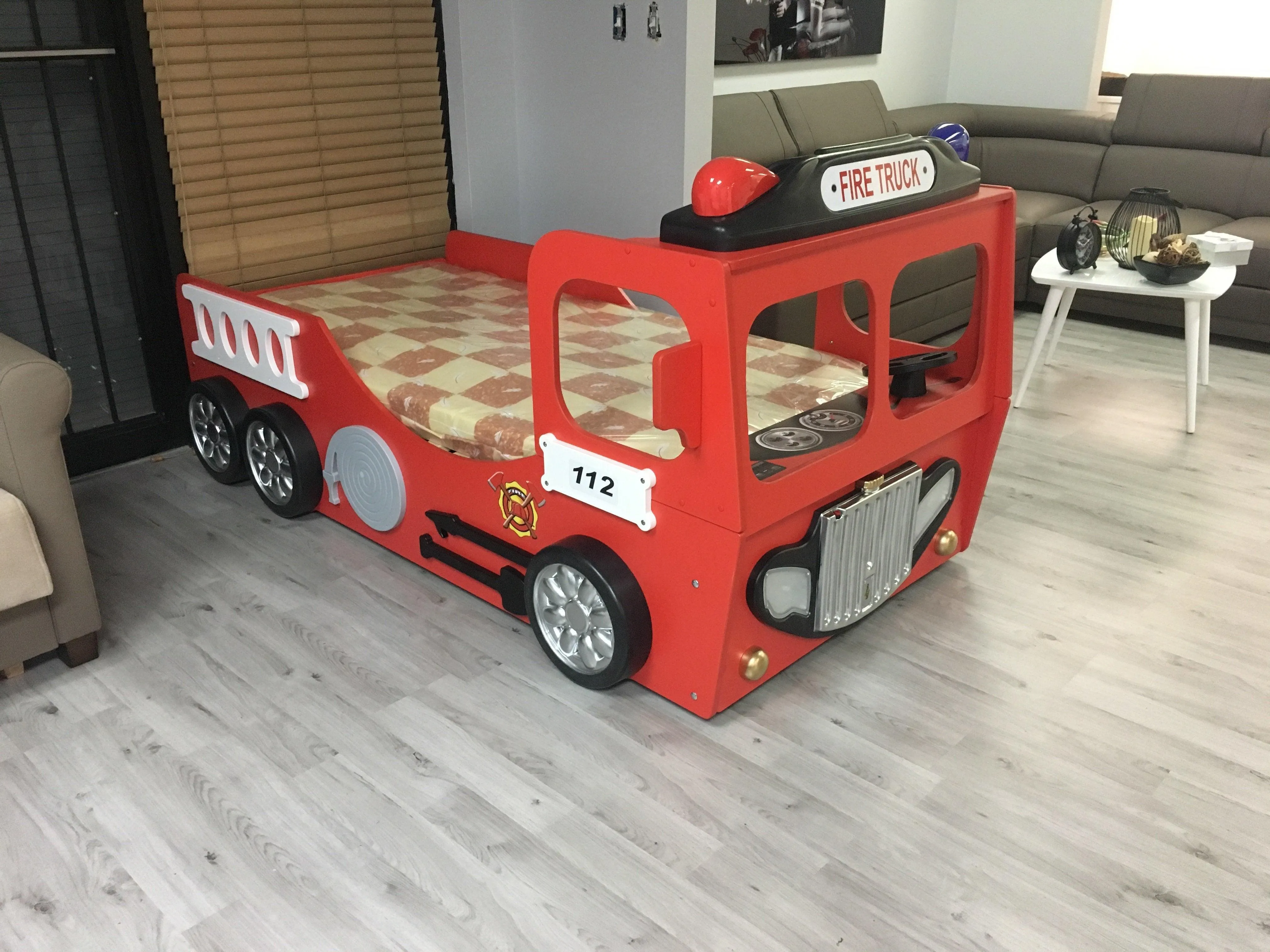 Maxima House Toddler Fire Truck Bed – Red | Fun & Durable Kids' Bed