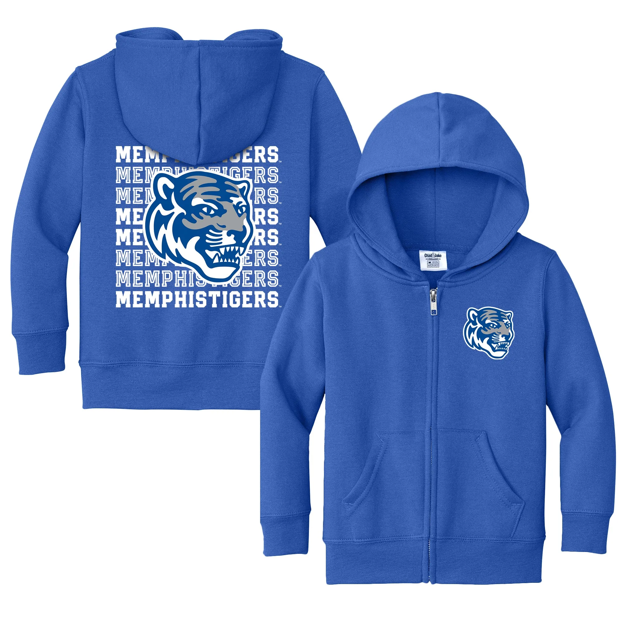 Memphis Tigers Retro Toddler Full-Zip Sweatshirt