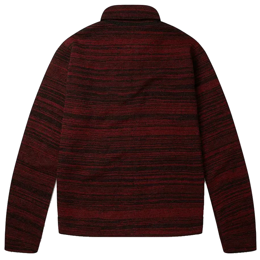 Milano Wool Track Top - Black / Red Stripe