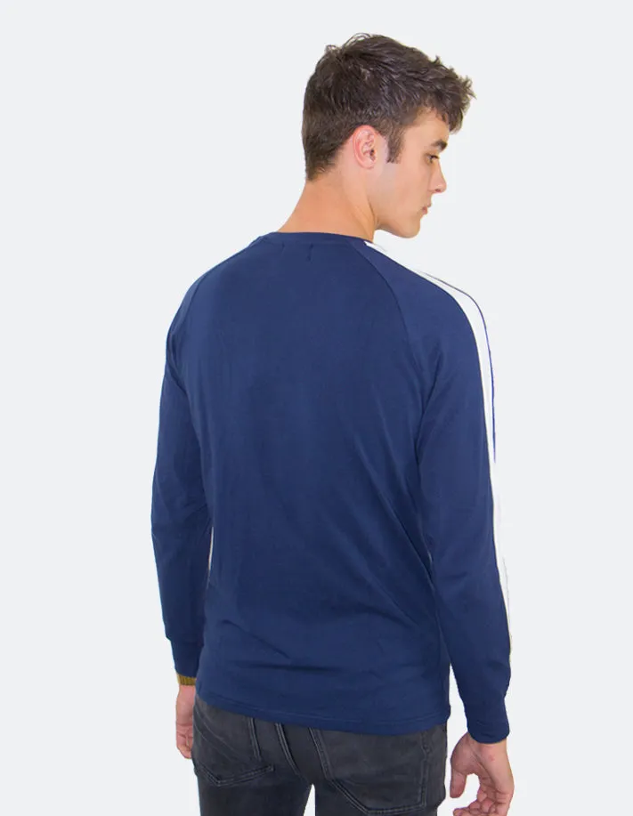 Navy Blue Taped Sweatshirt