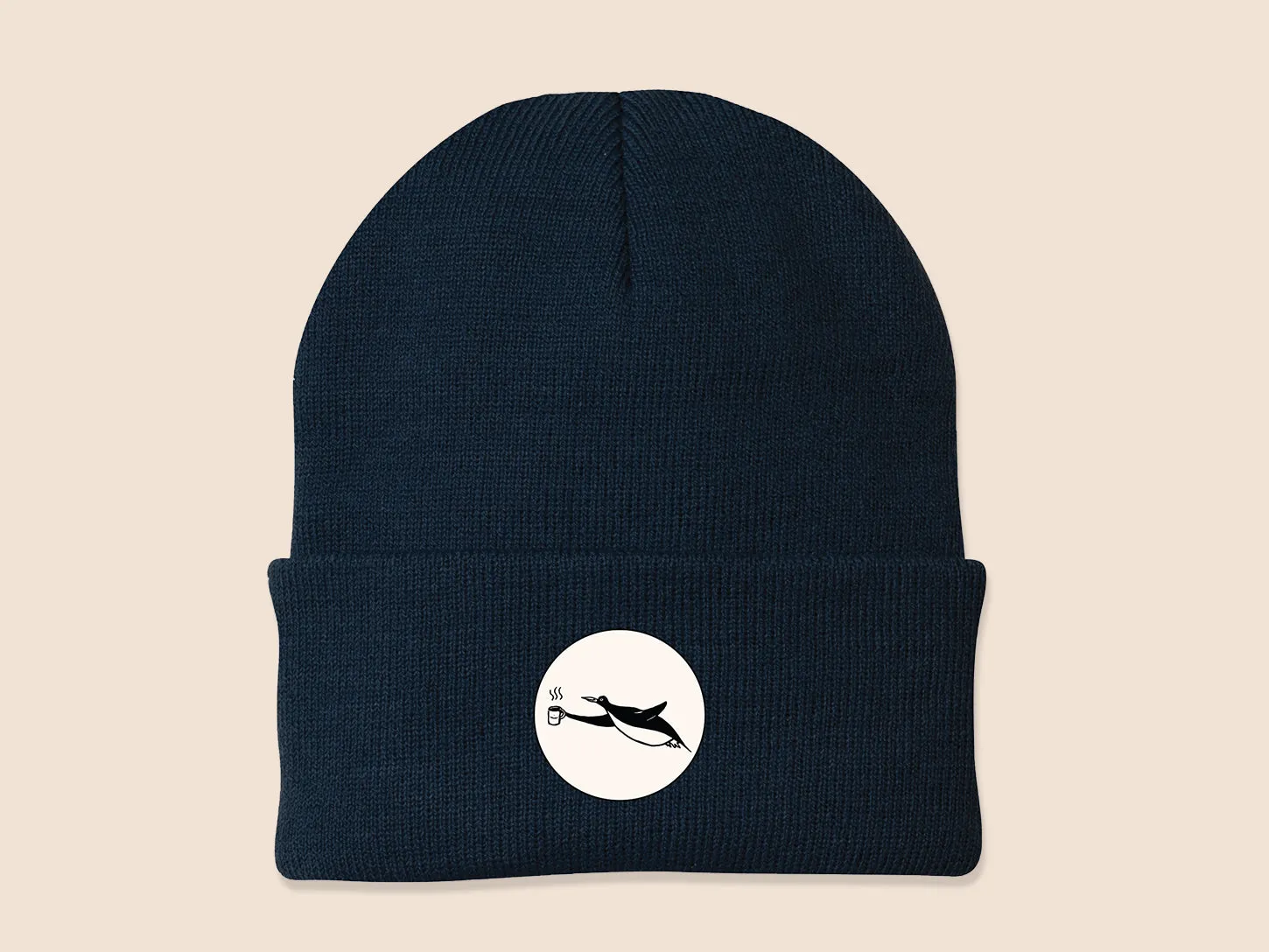 Navy Penguin Winter Beanie