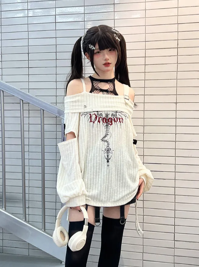 Off-the-shoulder Top Rock Punk