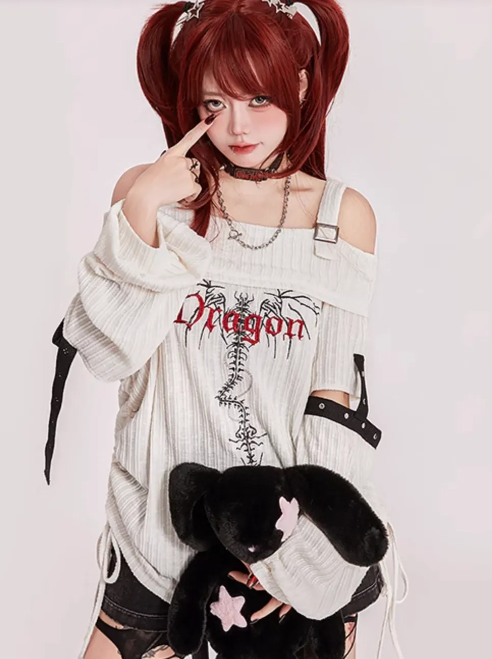 Off-the-shoulder Top Rock Punk