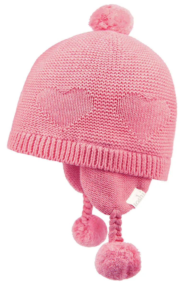 Organic Earmuff Heart Fuschia