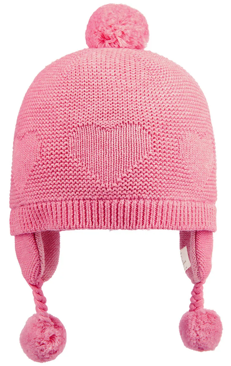 Organic Earmuff Heart Fuschia