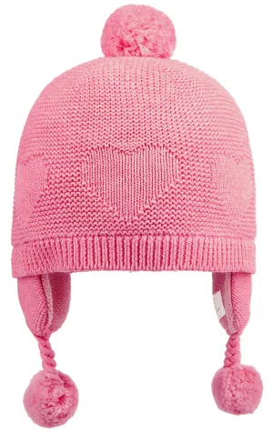 Organic Earmuff Heart Fuschia