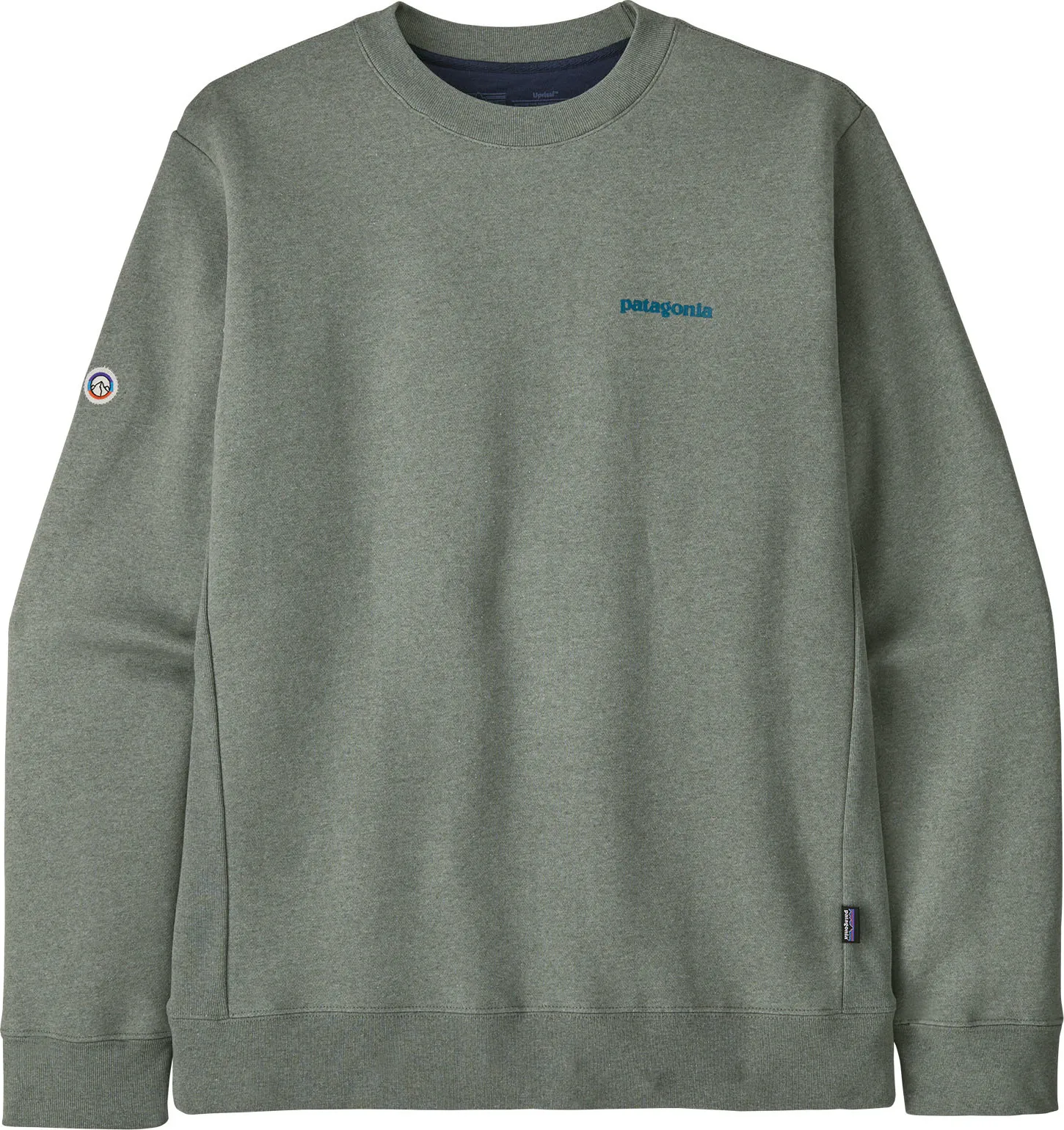 Patagonia Unisex Fitz Roy Icon Uprisal Crew Sweatshirt Sleet Green | Buy Patagonia Unisex Fitz Roy Icon Uprisal Crew Sweatshirt Sleet Green here | Outnorth