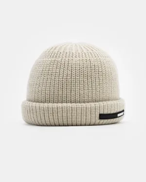 Peak Beanie in Natural White
