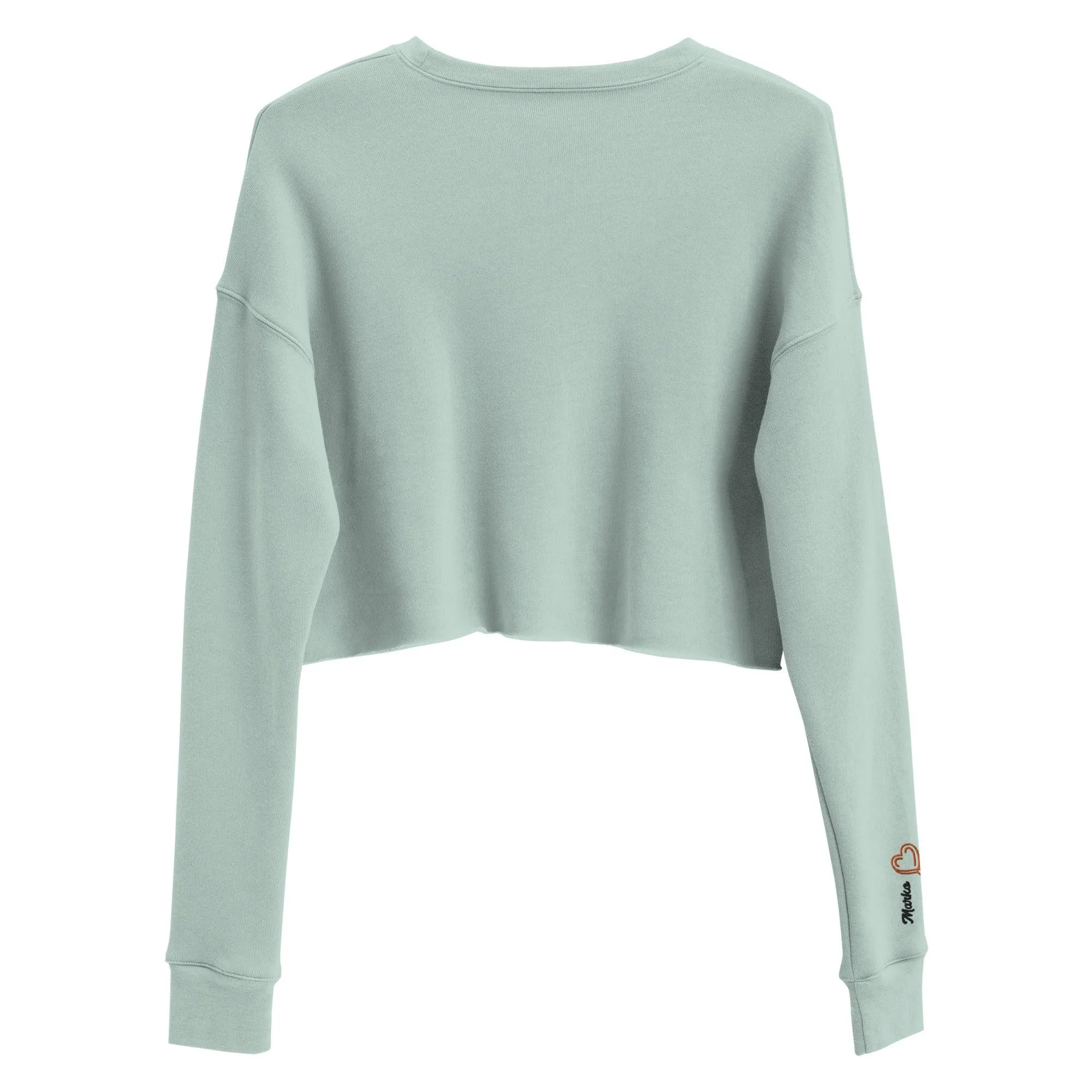 Personalize it! Embroidered Crop Sweatshirt Boy Mom