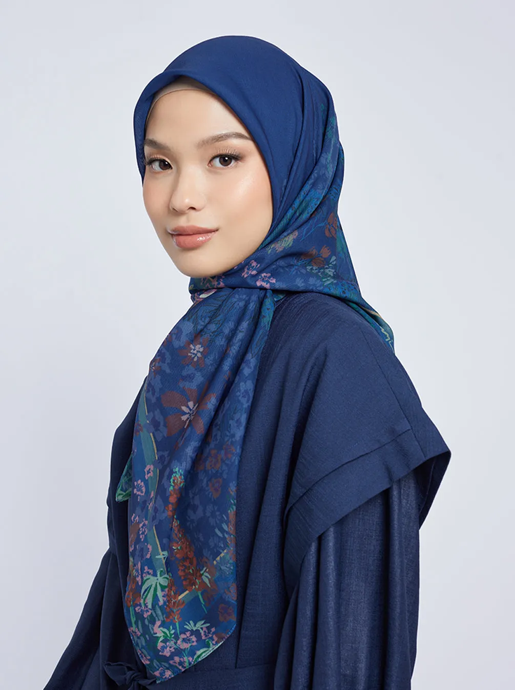 PRIMAVERA SIGNATURE SCARF NAVY