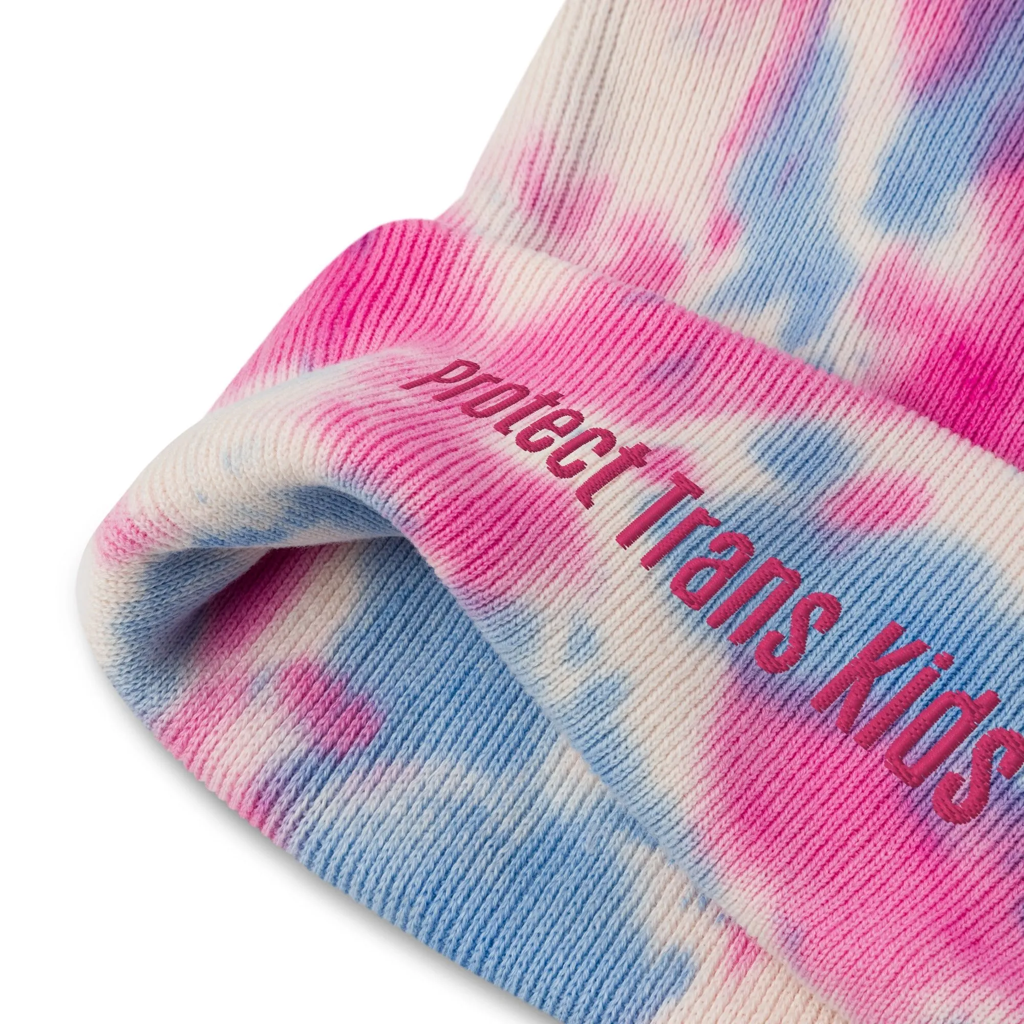 Protect Trans Kids Tie-Dye Beanie