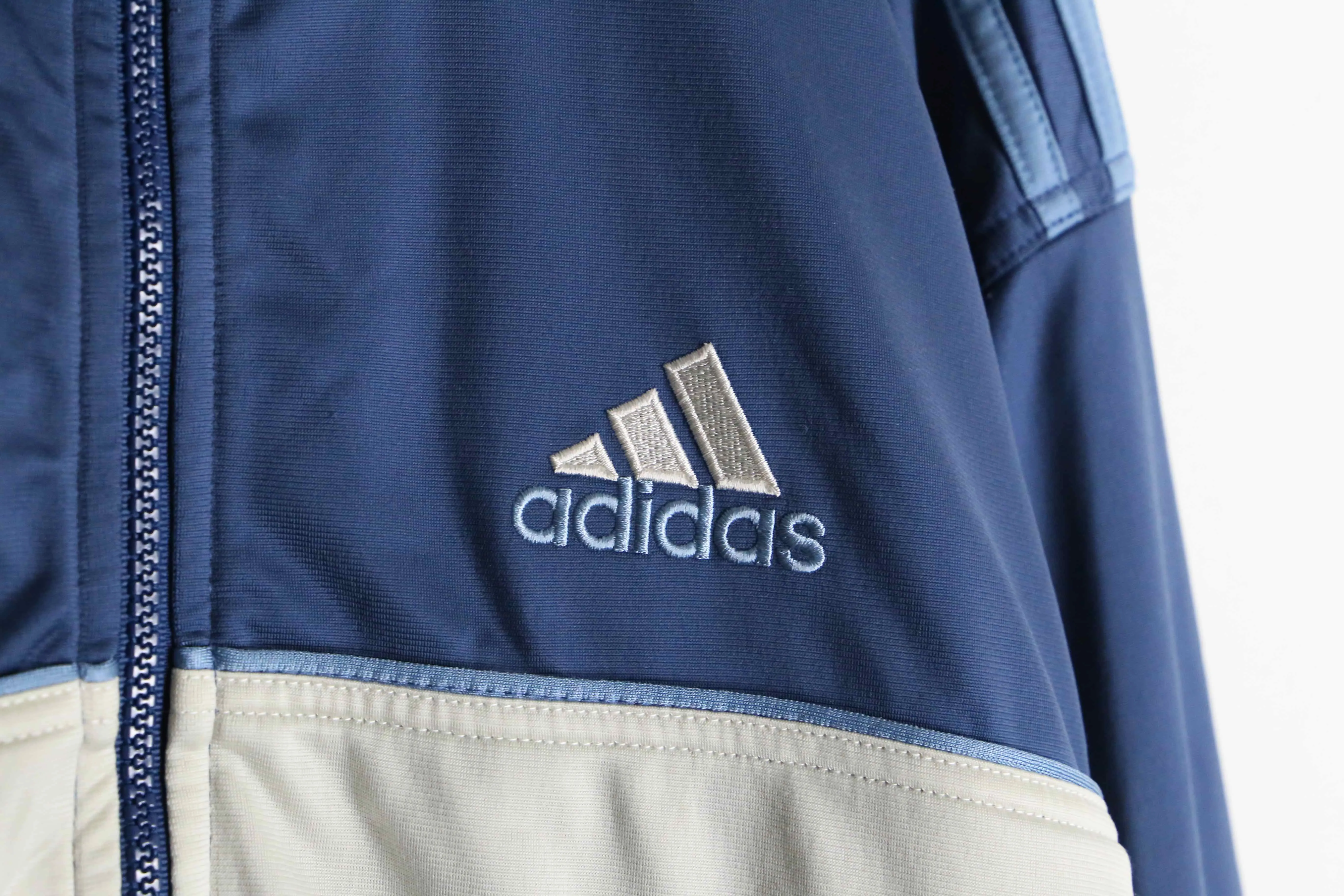 "adidas" dull blue color track jacket