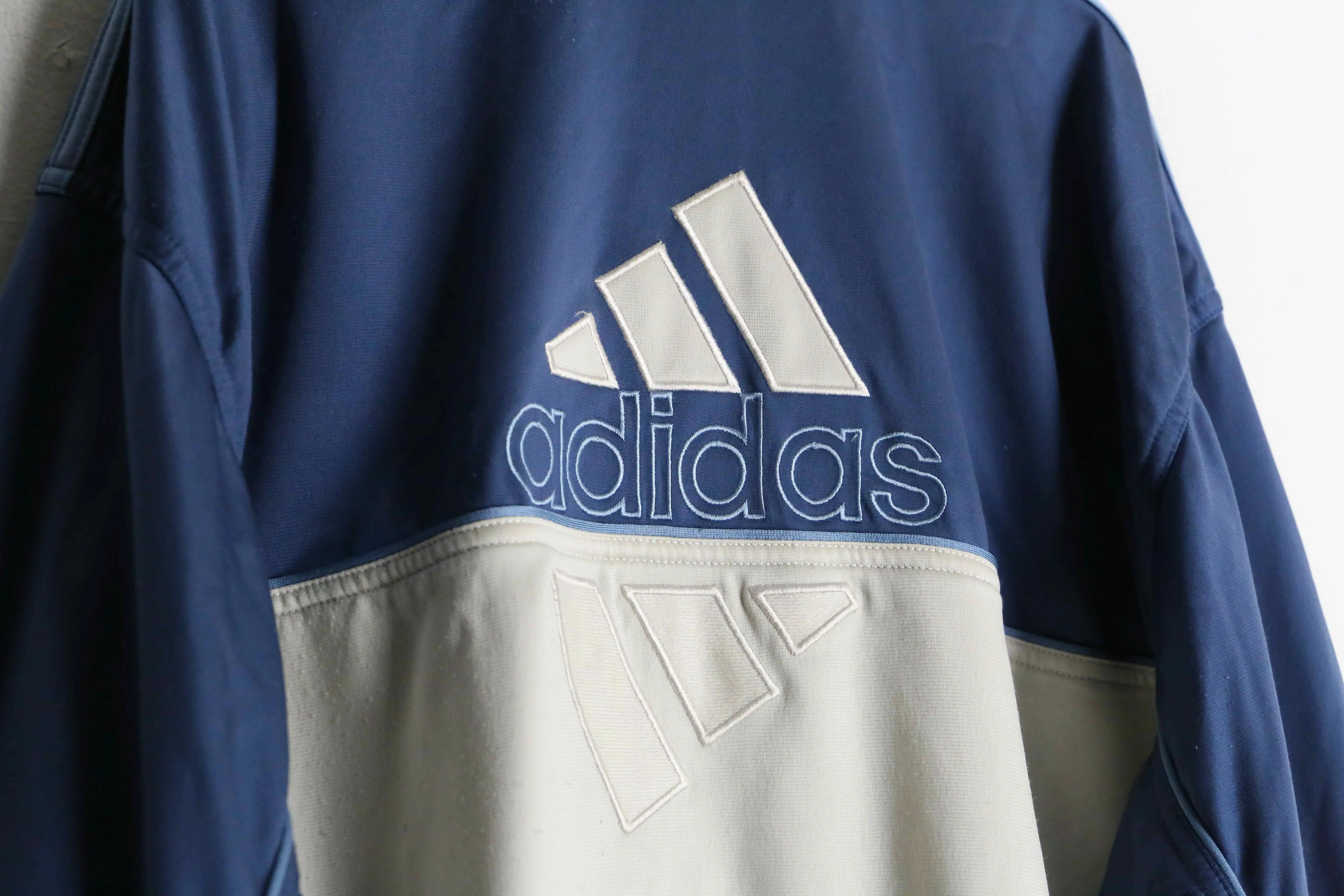 "adidas" dull blue color track jacket