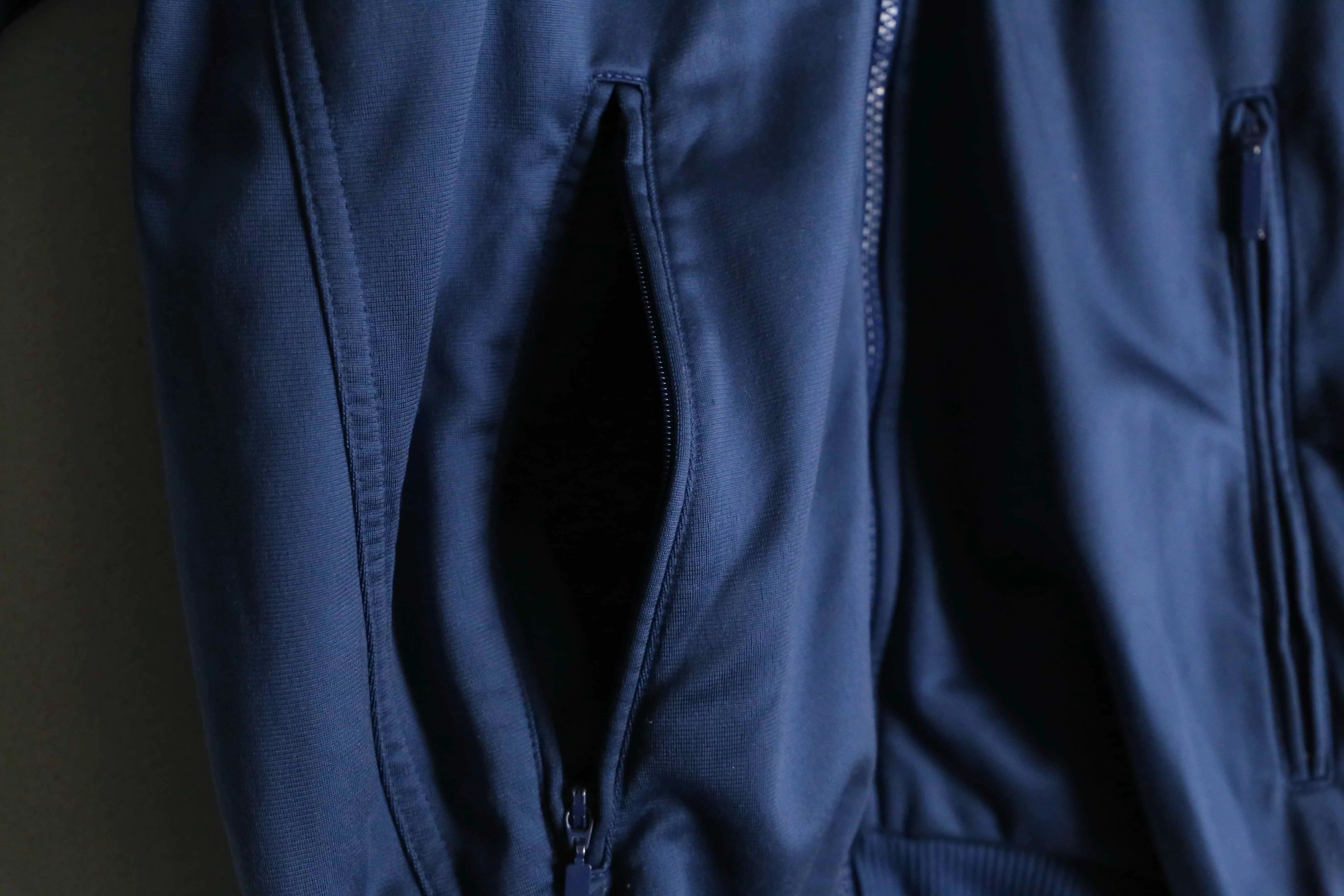 "adidas" dull blue color track jacket