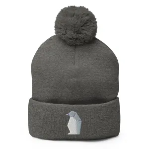 "Origami Penguin" Pom-Pom Beanie (Winter Hat)