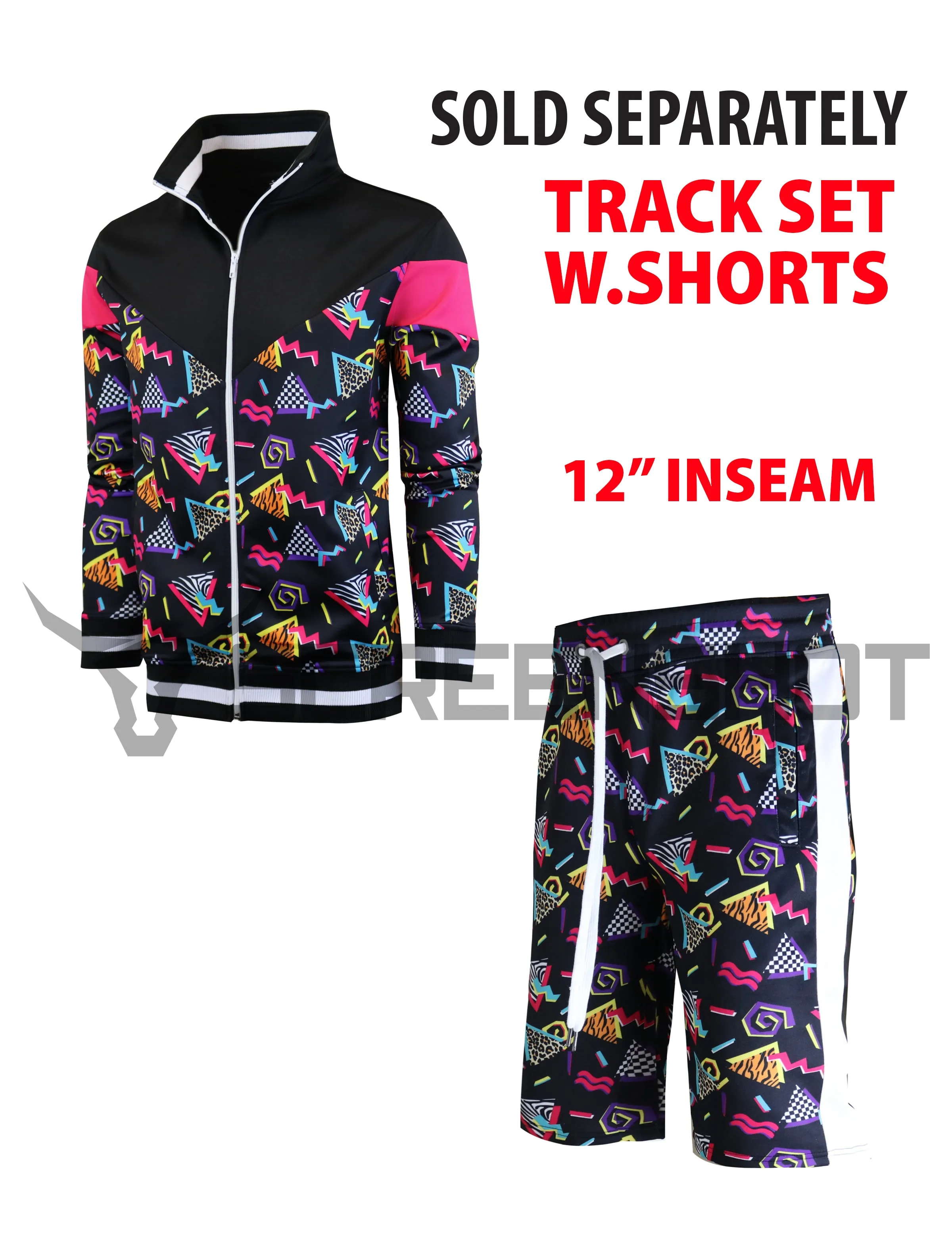S91701-FASHION TRACK SHORTS (POP)