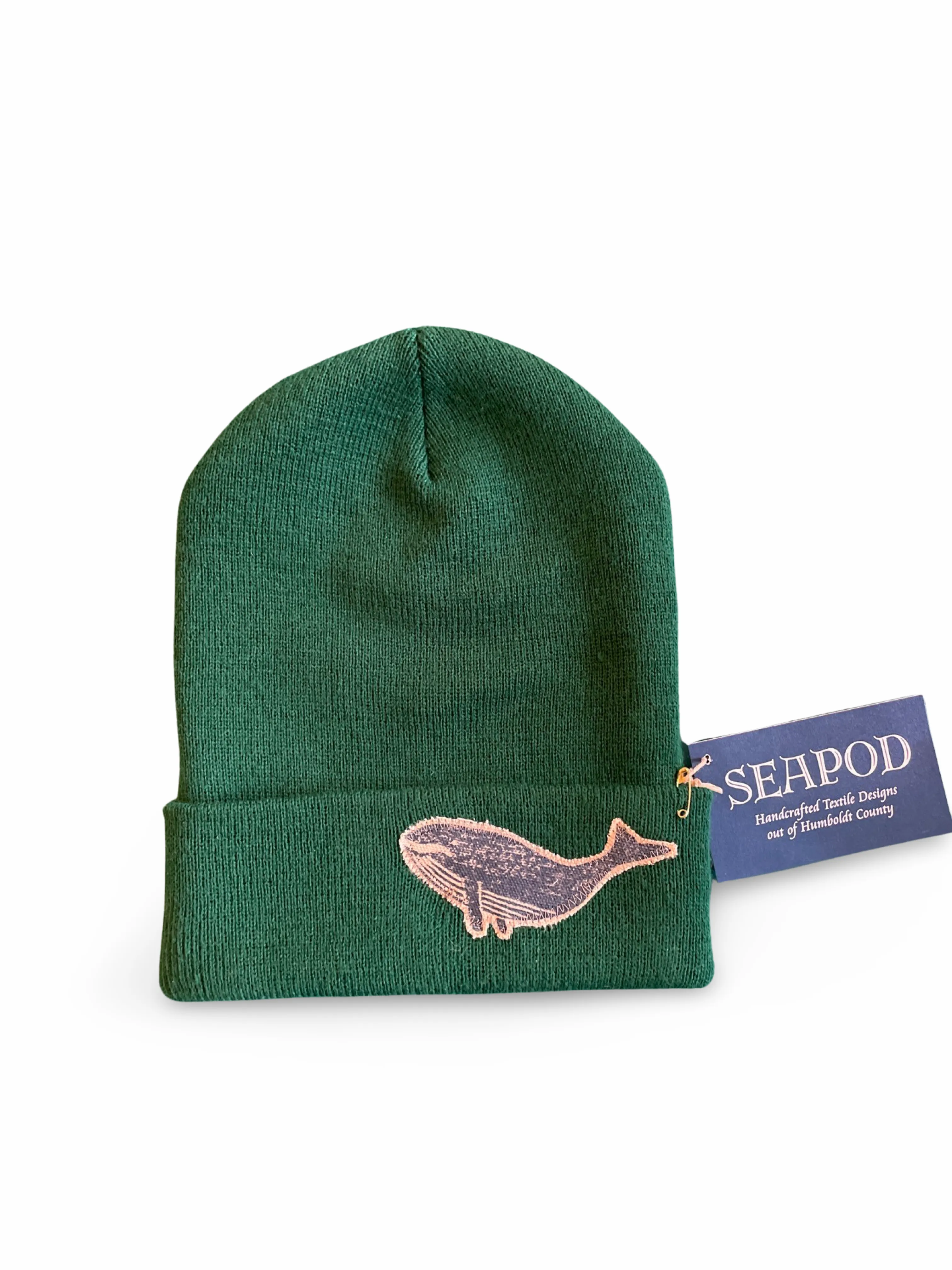 Seapod Whale Beanie - Forest Green