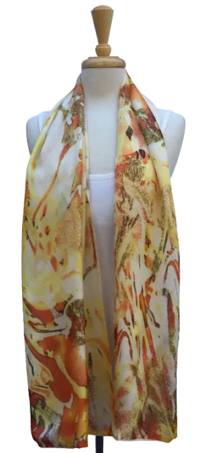 SIP2-06 Scarf with abstract liquid design