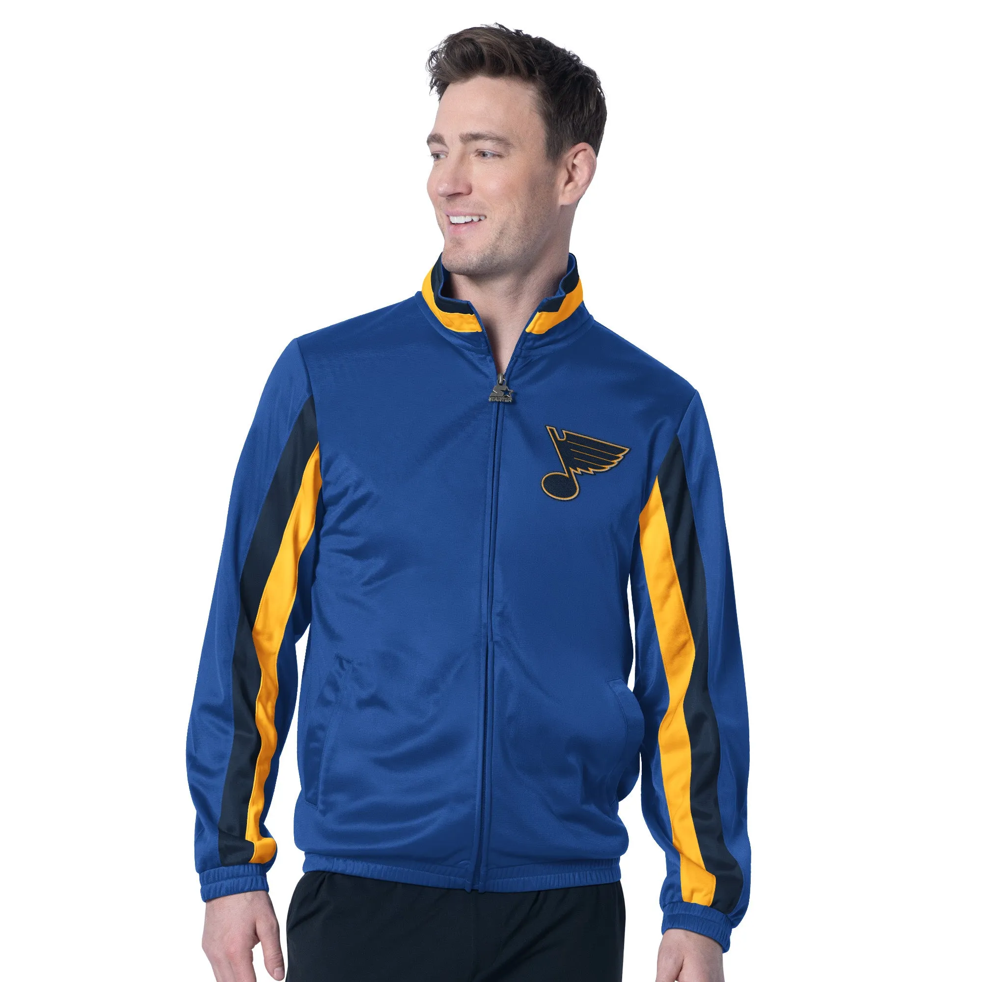 ST. LOUIS BLUES STARTER REPLAY TRACK JACKET - ROYAL