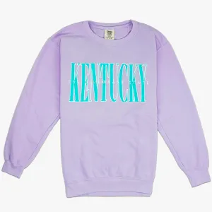 The Bluegrass State 90's Pastel Crewneck Sweatshirt (Orchid)
