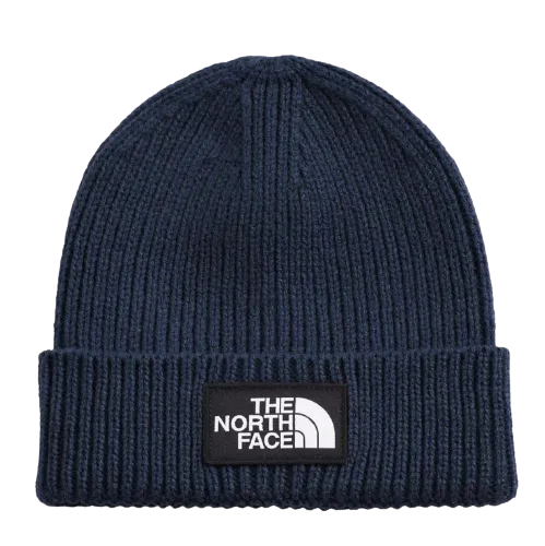 The North Face Logo Box Cuffed Regular Beanie Summit Navy