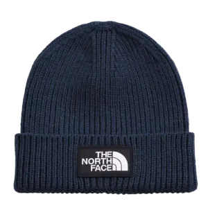 The North Face Logo Box Cuffed Regular Beanie Summit Navy