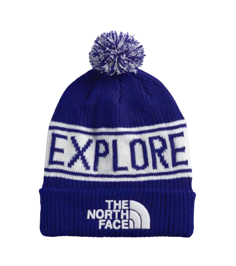 The North Face Retro TNF Pom Beanie Lapis Blue