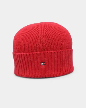 Tommy Jeans Essential Rib Short Beanie Red