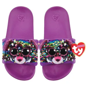 Ty Fashion Sequin Pool Slides S11-13 Dotty The Multicoloured Leopard