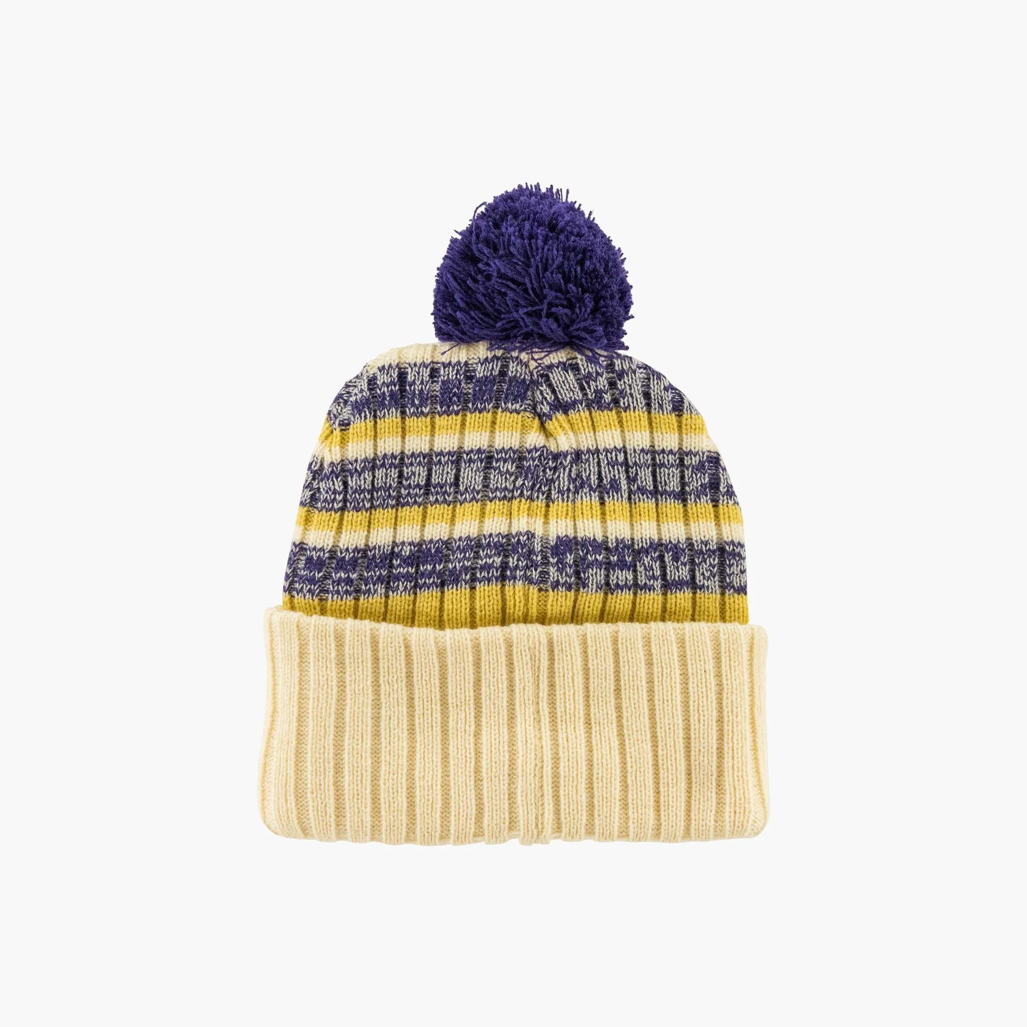 Washington Huskies Primary Logo Natural Tavern Cuff Pom Beanie